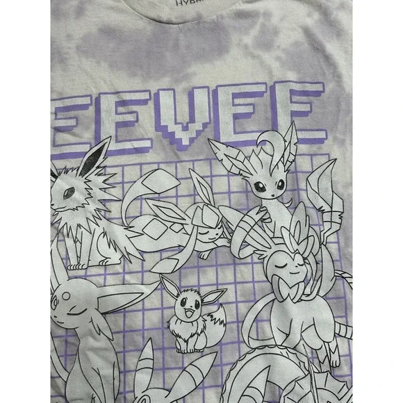 Pokemon Eeveelutions T-Shirt Women's Size Medium Tie-Dye Boyfriend Fit‎ EUC - Picture 2 of 6